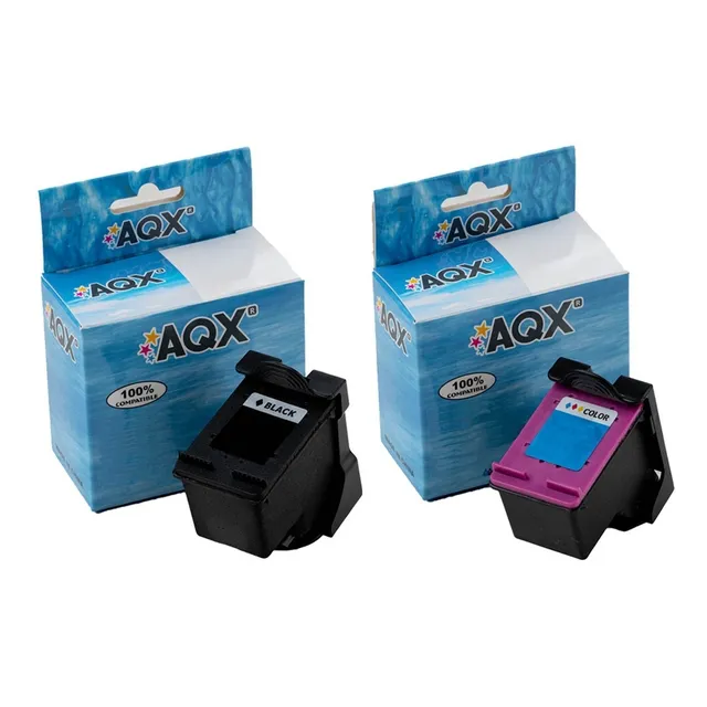 Pack Doble Cartucho Alternativo Aqx-tech Para Hp 21xl Y 22xl - Pack Negro / Color