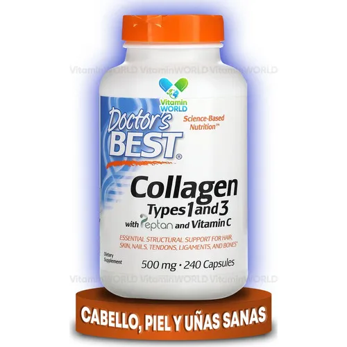 Doctors Best Colageno Tipo 1 Y 3 Vitaminac - 500 Mg 240 Caps Sabor Sin Sabor