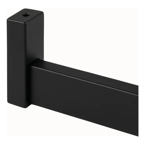 Soportes Lateral Y Central Rectangular Closet Negro Samet