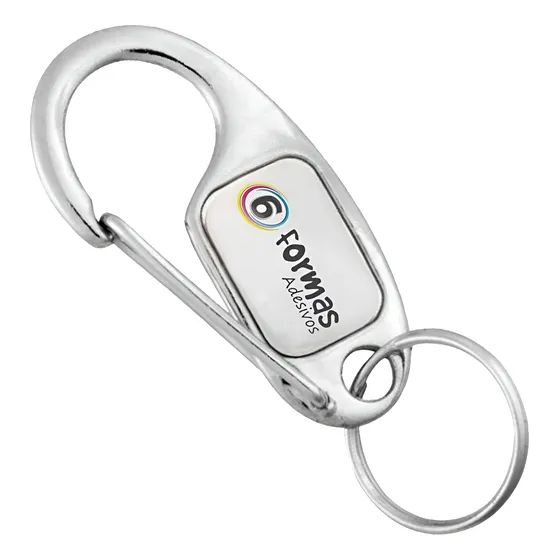 100 Chaveiros Mosquetão Gancho Personalizados Com Sua Logo