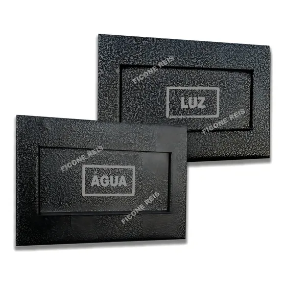 Visor Leitura De Agua E Luz Em Aço Carbono E Pintura Preto