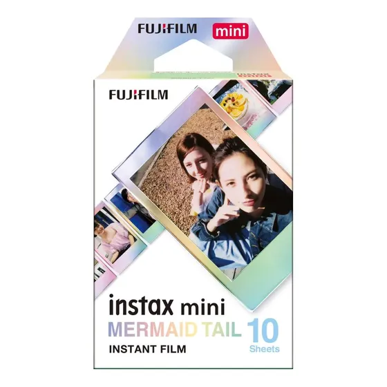Pack De 10 Film Instax Mini, Diseño Mermaid Tail