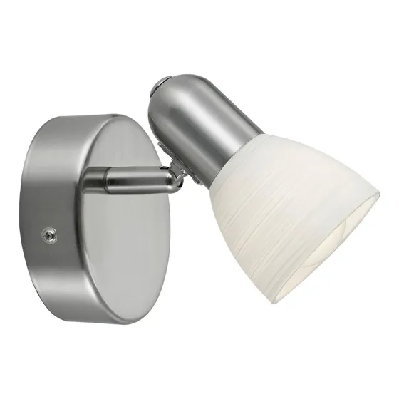 Foco Sobrepuesto Dakar Eglo Acero Niquel 1x25w E14 Cod.88472