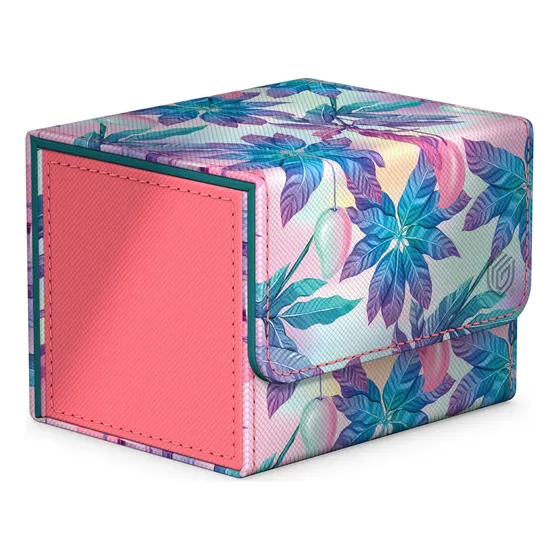 Caja De Deck Para 100 Cartas Doble Forro Rosa Miami