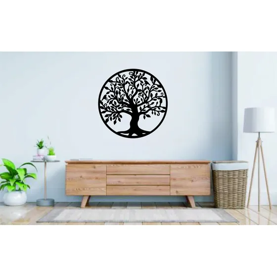 Cuadro Arbol De La Vida Madera Mdf Relieve 90cm Decotronica