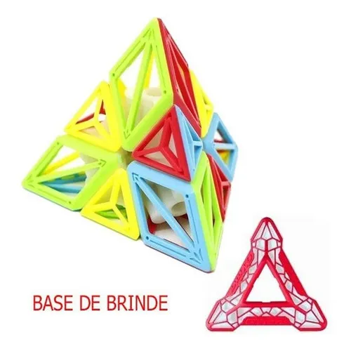 Pyraminx Pyraminx Pyraminx Pyramid Dna Qiyi Professional Magic Cube, marco sin pegatinas, color