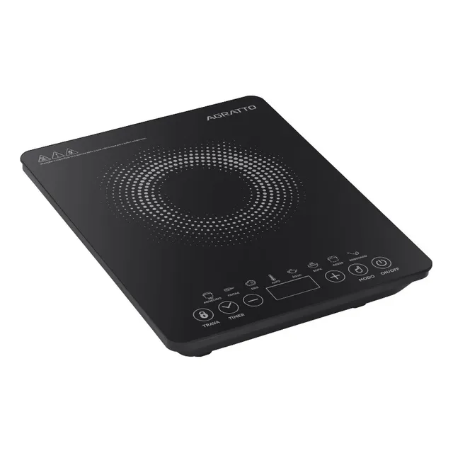 Cooktop Indução ACKLl01l-02 Preto 1 Boca 2000W Agratto 220V