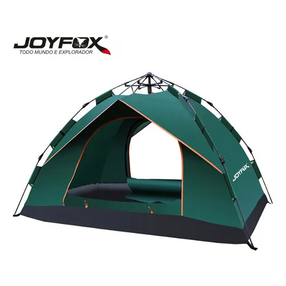 Joyfox Barraca Camping Acampamento 3/4 Pessoas Automática Camping Verde-escuro