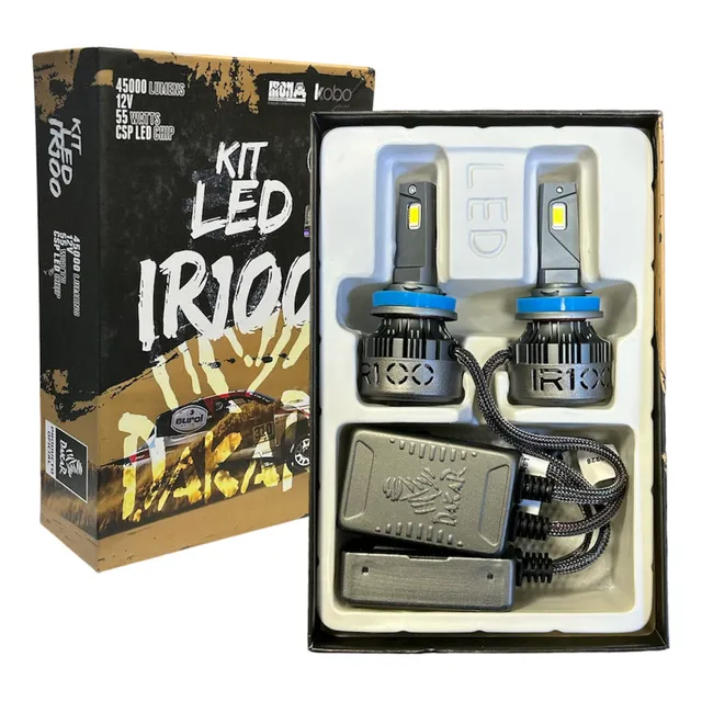 Kit Ampolletas Turbo Led Canbus H11 45.000lm Dakar Ir100