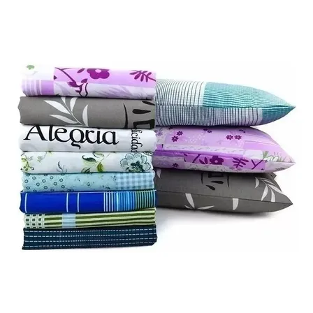 Kit 6 Lençóis Solteiro Elástico + 6 Fronhas Estampado