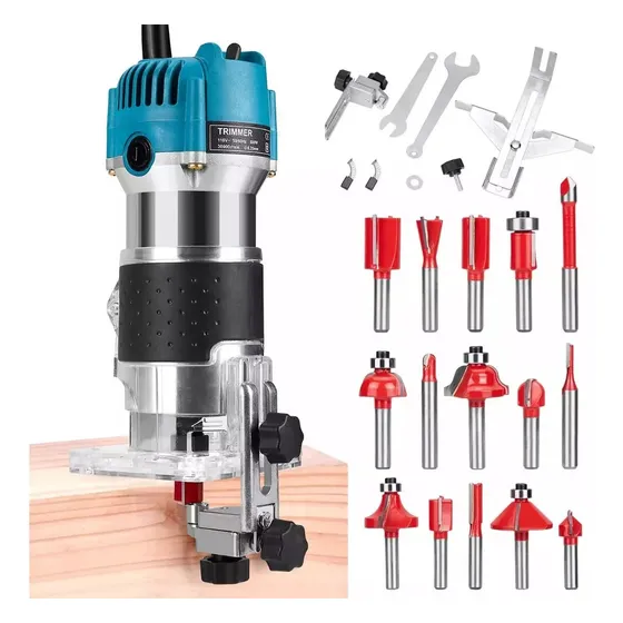 Fresadora Router Madera Recortadora Rebajadora 6velocidades