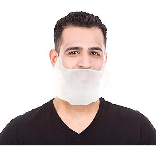 Barba Desechable Cubre Blanco De 18 X 9 Pulgadas De Uni...