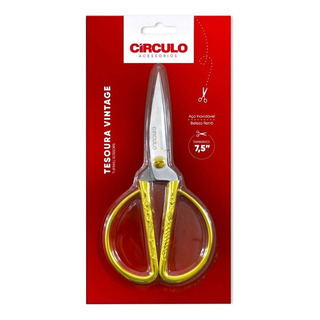 Tesoura Vintage 7,5 19cm RetrĂŽ - Circulo - Aco InoxidĂĄvel Tesoura Vintage 7,5 19cm RetrĂŽ - Circulo - Aco InoxidĂĄvel