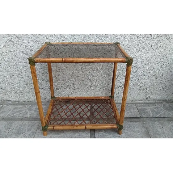 Mesa De Centro De Rattan 49cm Largo X 45cm Ancho X 50cm Alto