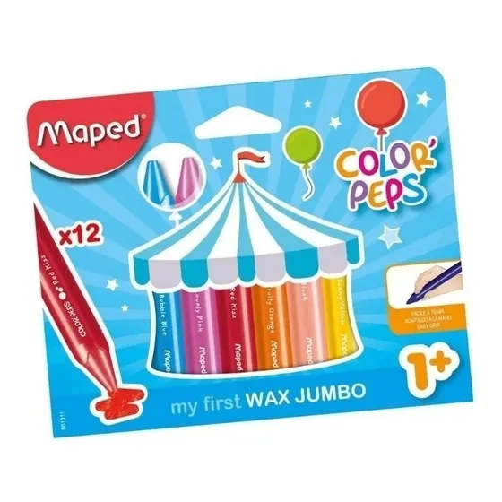 Crayones Crayon Cera Maped My First Jumbo Maxi Gruesos X12