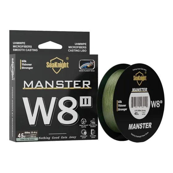 Linha De Pesca Multifilamento 500m 8 Fios Monster 8x Verde