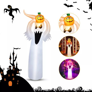 Inflable Decoración De Halloween Fantasma Calabazas Led 1.8m Inflable Decoración De Halloween Fantasma Calabazas Led 1.8m