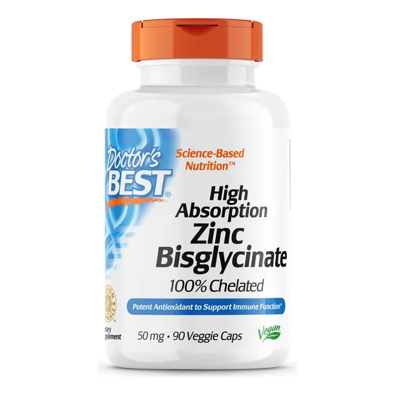 Supplement Doctor's Best Bisglicinato De Zinc 50 Mg 90 Compr