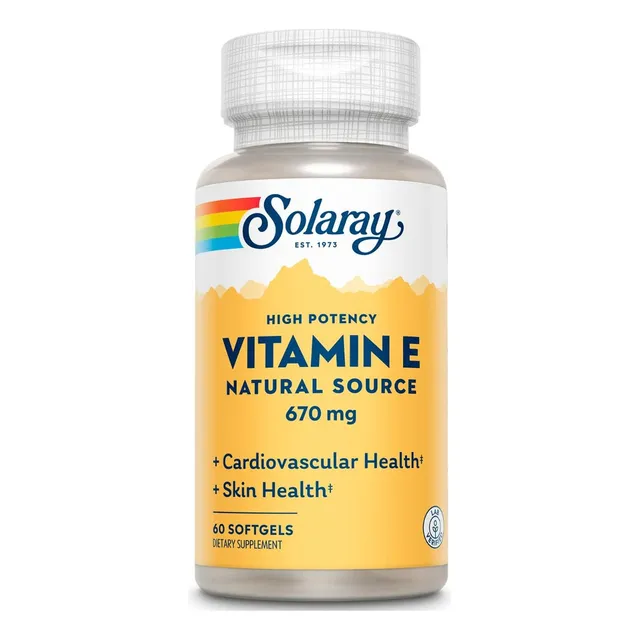 Vitamina E 670 Mg Natural Solaray 60 Softgel