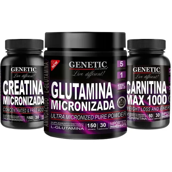 Masa Muscular Definida Glutamina Creatina Carnitina Genetic