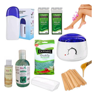 Kit Panela De Cera Aquecedor Roll-on Depilação Caseira Kit Panela De Cera Aquecedor Roll-on Depilação Caseira