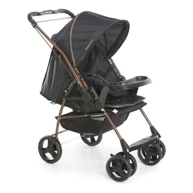 Carrinho Bebê Passeio Alça Reversível Milano Preto Galzerano Carrinho Bebê Passeio Alça Reversível Milano Preto Galzerano