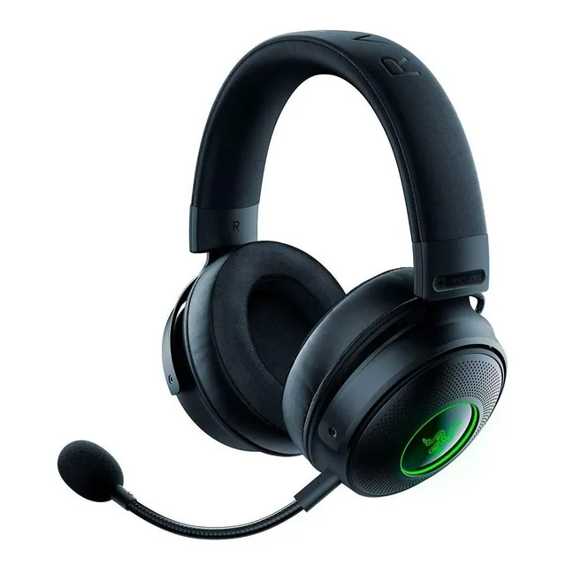 Auriculares Kraken V3 Pro Chroma RZ04-03460100-R3u1 inalámbricos, color negro y luz RGB