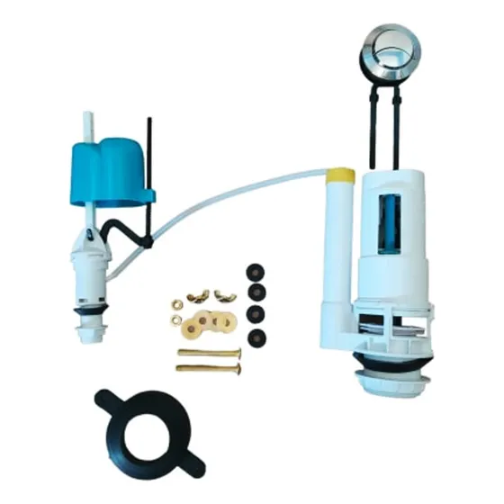Kit Válvulas Estanque Wc Admisión Descarga 2 Etapas Y Botón