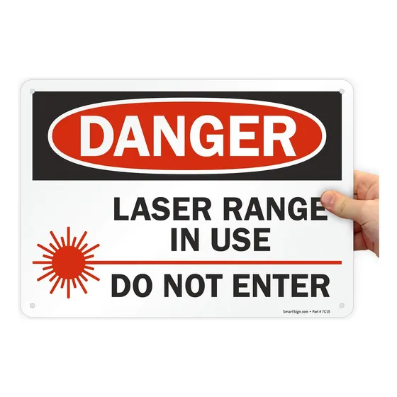 Smartsign  Señal  Peligro: Laser Gama Uso No Enter  Grafico