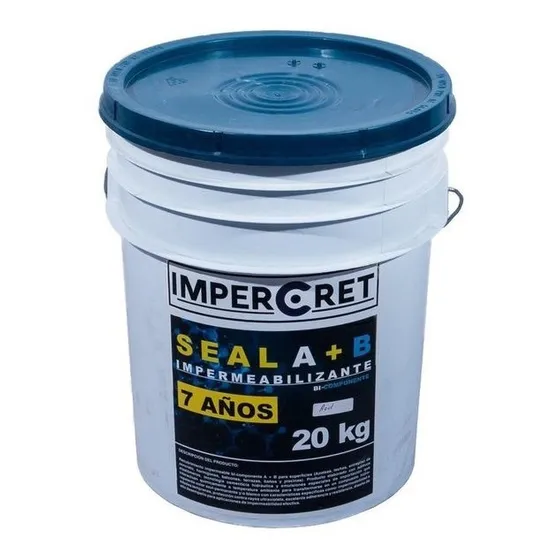 Impermeabilizante Impercret Seal A+b Azul Albercas Techos Color Azul 20kg 19 L