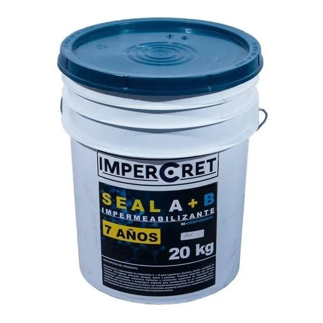 Impermeabilizante Impercret Seal A+b Azul Albercas Techos Color Azul 20kg 19 L