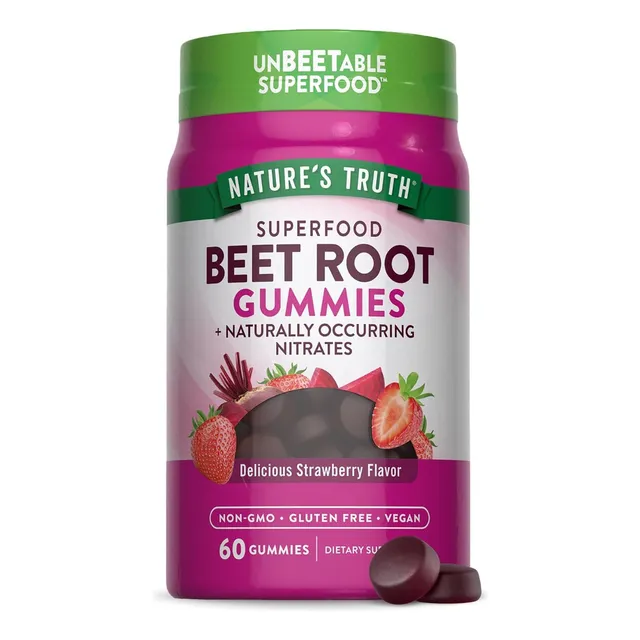 Raíz De Remolacha Nature's Truth 60 Gomitas Fresa