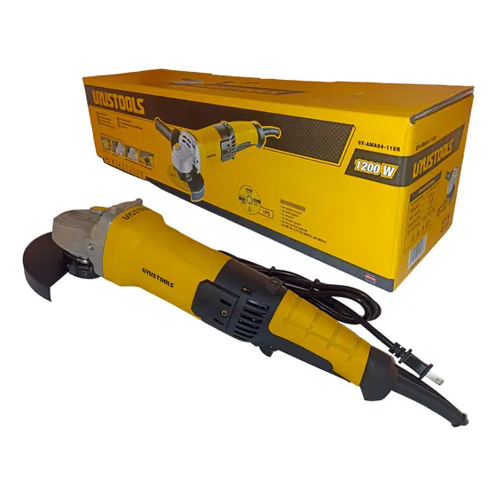 Pulidora 115mm V/v Trabajo Pesado Uyustools Color Amarillo 110v