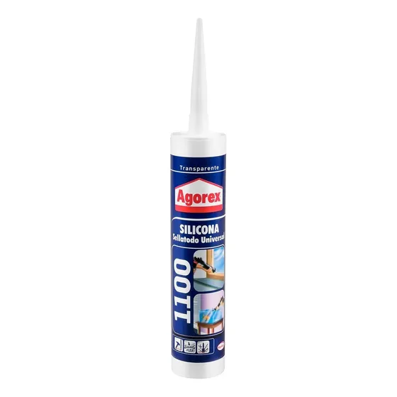 Silicona Sellante Profesional Transparente Agorex 1100 300ml