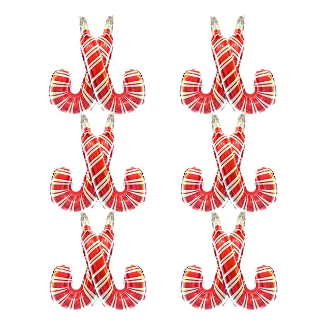 Combo Kit Globos Bastones Navideños X 12u
