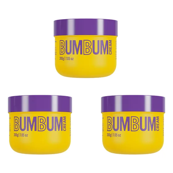 Kit 3 Bumbum Cream 200g - Creme Para Celulite e Estrias