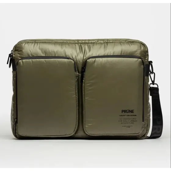 Bolso Prune Nylon Verde Notebook 