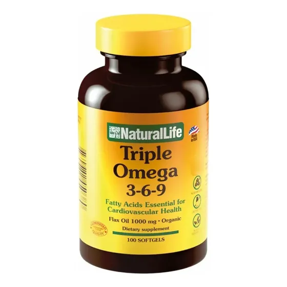 Triple Omega 3 6 9 Natural Life X 100 Cap Sabor Sin Sabor | Cuotas sin interés
