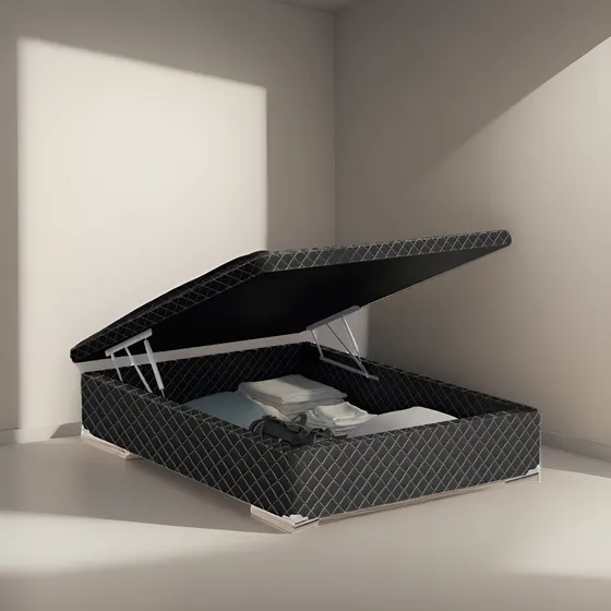 Cama Base Baul Sommier 2 Plazas Base Baul