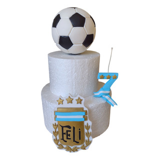 Adorno Torta Pelota Escudo Número Futbol Porcelana Fria Adorno Torta Pelota Escudo Número Futbol Porcelana Fria