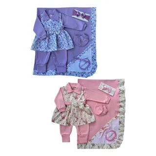 Kit 2 Saida Maternidade Feminina Floral Kit Completo Algodao Kit 2 Saida Maternidade Feminina Floral Kit Completo Algodao
