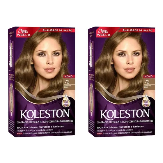 Coloraçao Koleston 72 Louro Mate Medio-kit C/2un