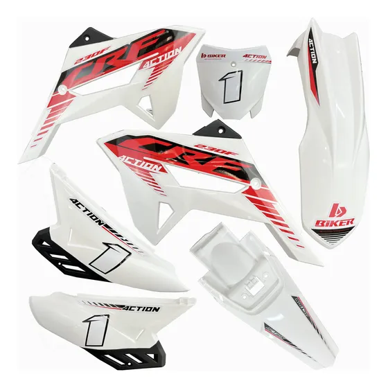 Kit Plastico Roupa Crf 230 Biker Action 4ction Trilha Moto