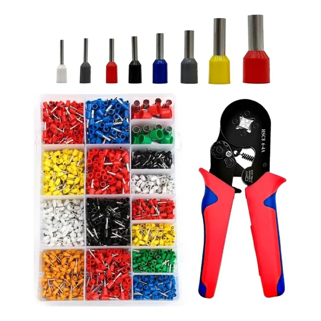 Alicate Terminales Abrazadera Crimpador Engarzador +2120pzs