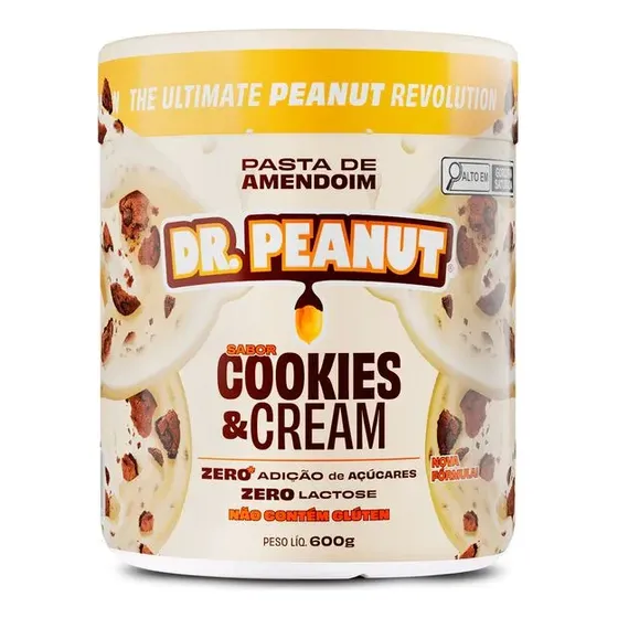 Suplemento Dr. Peanut sabor cookies & cream de 600g Pasta