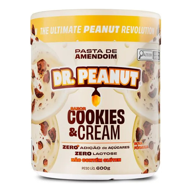 Suplemento Dr. Peanut Sabor Cookies & Cream De 600g Pasta Suplemento Dr. Peanut Sabor Cookies & Cream De 600g Pasta