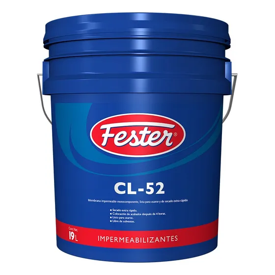 Impermeabilizante Acrílico Fester Cl 52 19/lts Acabado Mate Color Azul Acero