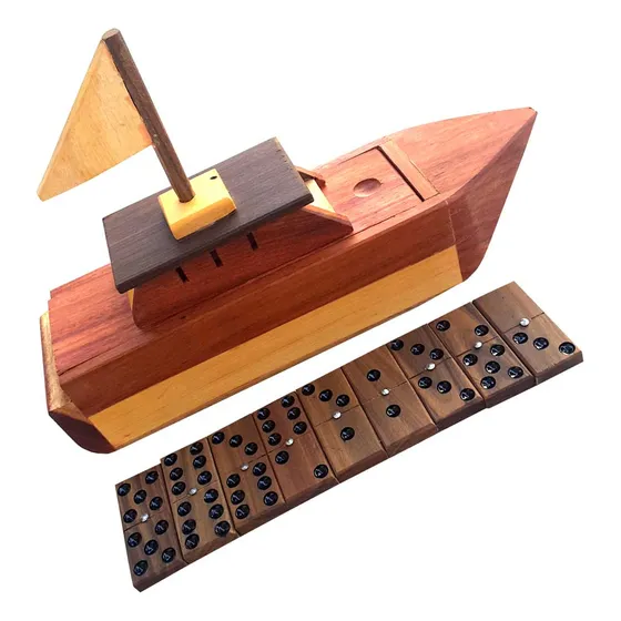 Dominó Artesanal Madera Juego Lujo ¡ Decorativo!