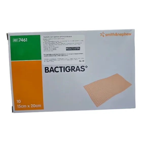 Bactigras 15x20cm Gasa Parafinada C/10pz 7461 Smith&nephew