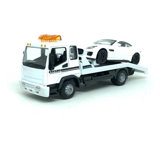 Miniatura Guincho C/ Jaguar F-type 1:43 Burago Branco